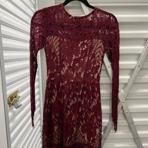 Love, Fire (Nordstrom) Red Lace Cocktail Dress